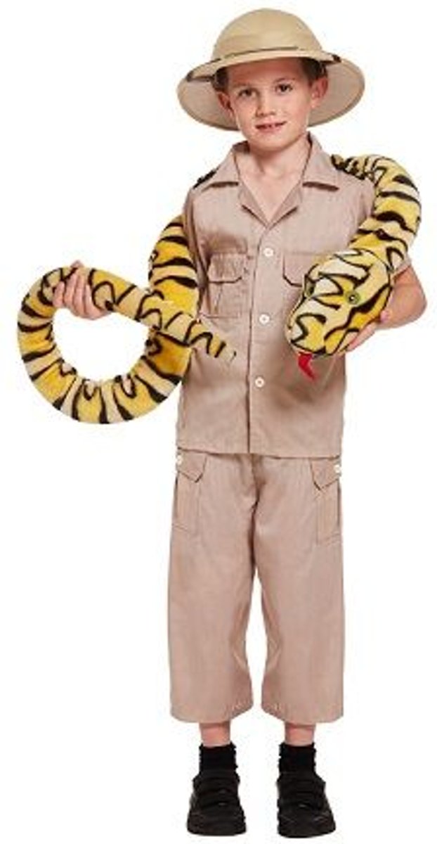 KINDEREN 3-Delig Jungle Safari / Ontdekkingsreiziger kostuum voor kinderen 10-12 jaar | Carnavalskleding | Verkleedkleding | Safari / Dierentuin verzorger Feest Kostuum  | Jongens | Maat: Large - 10-12 Jaar.